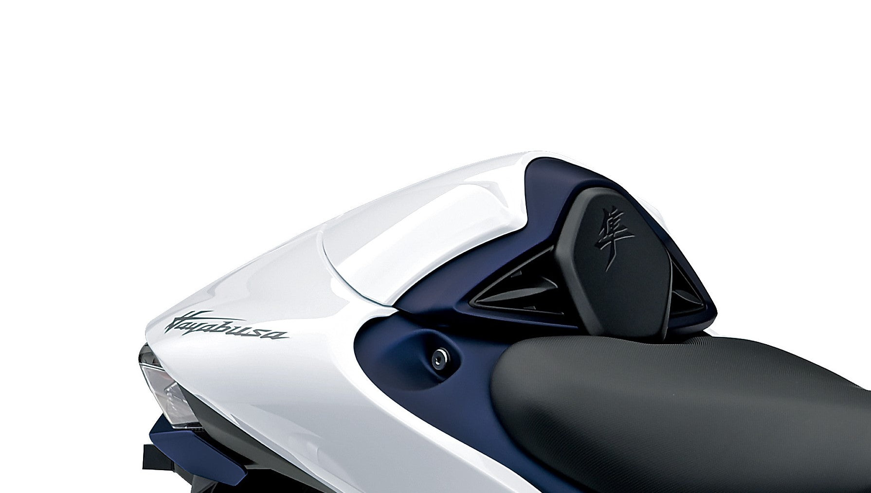 Buddyseat cover Wit/Mat blauw Hayabusa