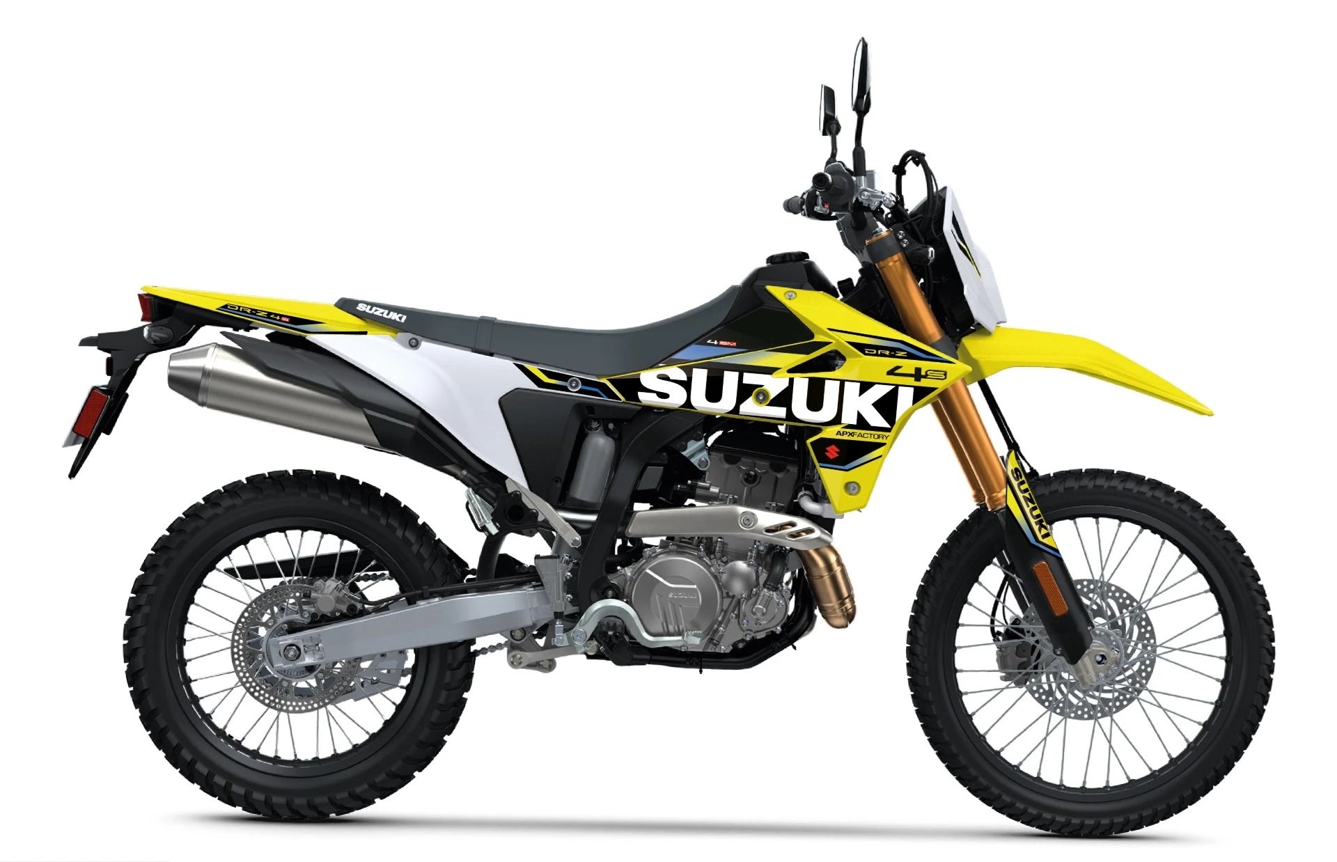 Stickerset DRZ4-S, Zwart/Wit/Blauw