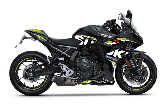 Stickerset GSX8R Sport, zwart/geel mat