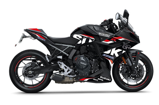 Stickerset GSX8R Sport, zwart/rood mat