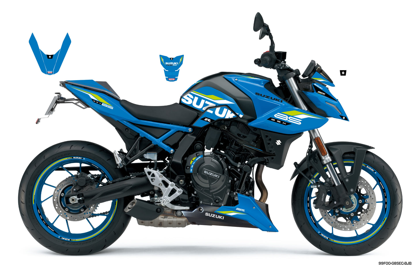 Stickerset GSX-8S Sport, Blauw/Geel/Wit