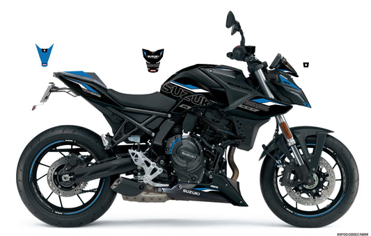 Stickerset GSX-8S Sport, Zwart/Blauw