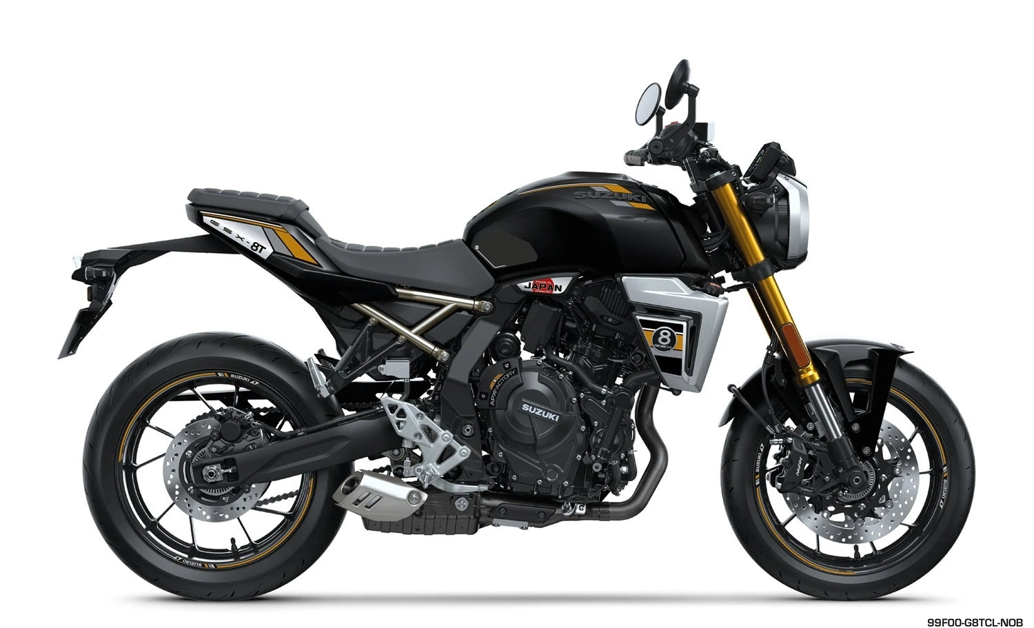 Stickerset GSX-8T Zwart/Goud/Grijs