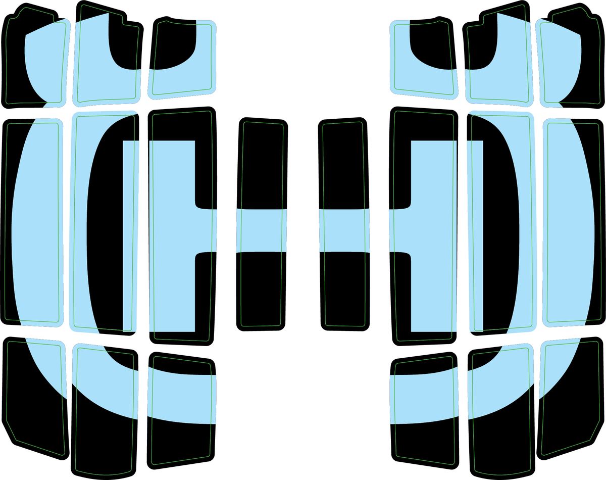 Radiator protection grille sticker kit