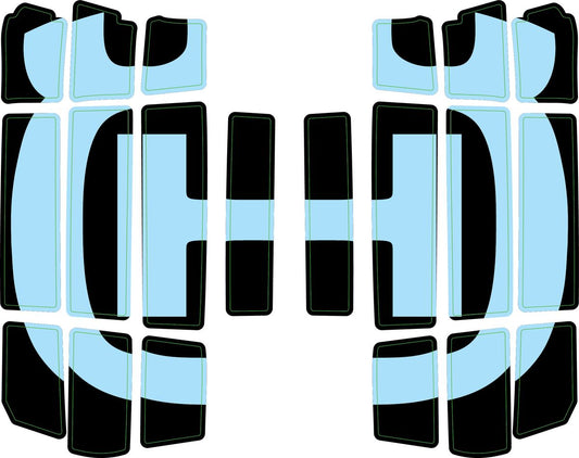 Radiator protection grille sticker kit