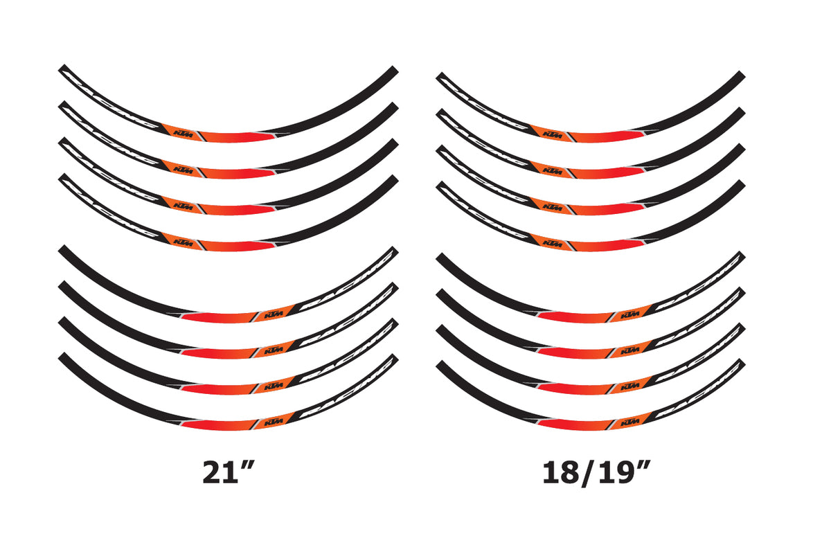 Wheel rim sticker kit